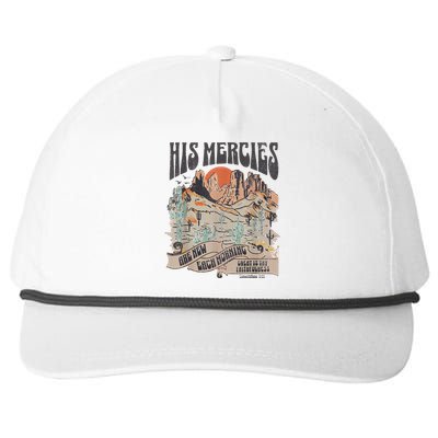 Boho Christian Jesus Faith Based His Mercies Are New Snapback Five-Panel Rope Hat