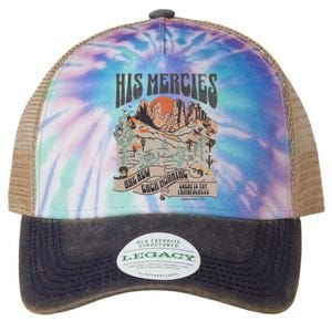 Boho Christian Jesus Apparel Faith Based His Mercies Are New Legacy Tie Dye Trucker Hat