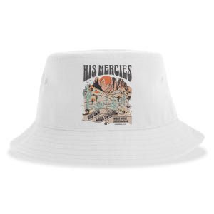 Boho Christian Jesus Apparel Faith Based His Mercies Are New Sustainable Bucket Hat