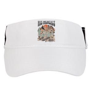 Boho Christian Jesus Apparel Faith Based His Mercies Are New Adult Drive Performance Visor