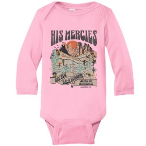 Boho Christian Jesus Apparel Faith Based His Mercies Are New Baby Long Sleeve Bodysuit