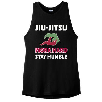 Best Classic Jiu Jitsu Gift Work Hard Stay Humble Meaningful Gift Ladies PosiCharge Tri-Blend Wicking Tank