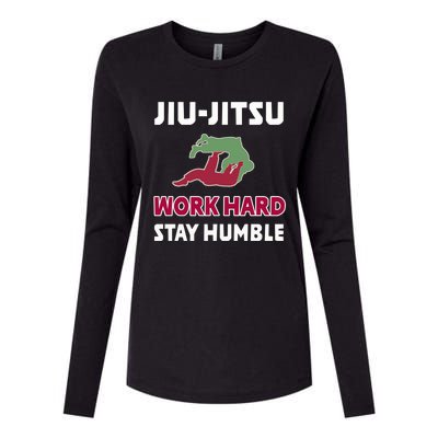 Best Classic Jiu Jitsu Gift Work Hard Stay Humble Meaningful Gift Womens Cotton Relaxed Long Sleeve T-Shirt