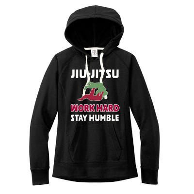 Best Classic Jiu Jitsu Gift Work Hard Stay Humble Meaningful Gift Women's Fleece Hoodie