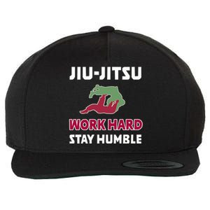 Best Classic Jiu Jitsu Gift Work Hard Stay Humble Meaningful Gift Wool Snapback Cap