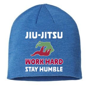 Best Classic Jiu Jitsu Gift Work Hard Stay Humble Meaningful Gift Sustainable Beanie