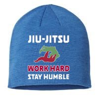 Best Classic Jiu Jitsu Gift Work Hard Stay Humble Meaningful Gift Sustainable Beanie