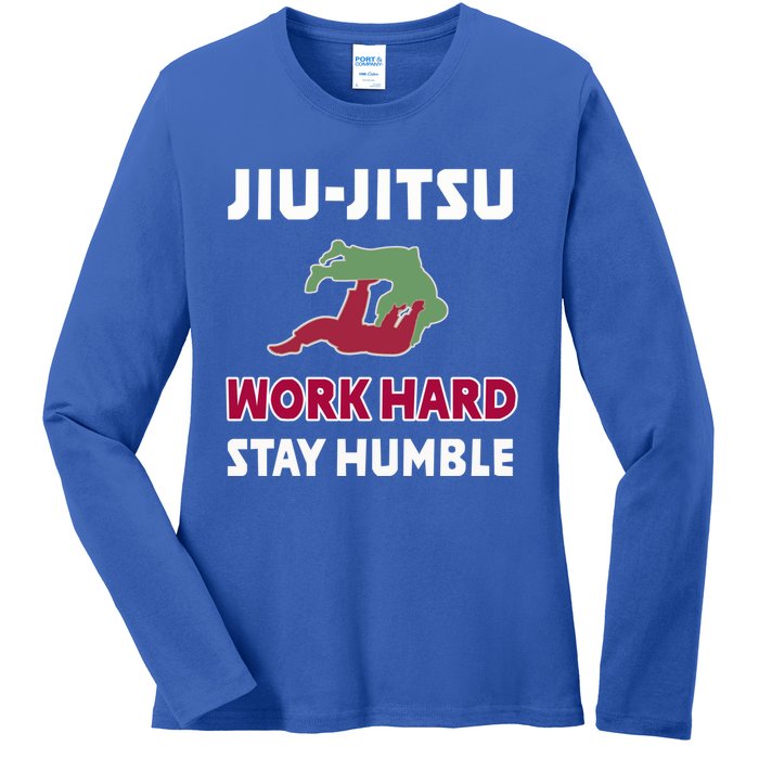 Best Classic Jiu Jitsu Gift Work Hard Stay Humble Meaningful Gift Ladies Long Sleeve Shirt