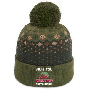 Best Classic Jiu Jitsu Gift Work Hard Stay Humble Meaningful Gift The Baniff Cuffed Pom Beanie