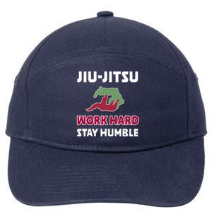 Best Classic Jiu Jitsu Gift Work Hard Stay Humble Meaningful Gift 7-Panel Snapback Hat