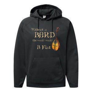 Bard Class Joke For Fantasy Games Player B Flat Pun Performance Fleece Hoodie