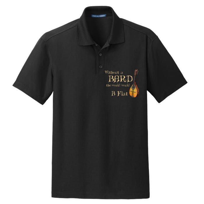 Bard Class Joke For Fantasy Games Player B Flat Pun Dry Zone Grid Polo