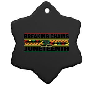 Breaking Chains Juneteenth Cute Gift Happy Holiday Celebrate Blm Gift Ceramic Star Ornament