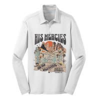 Boho Christian Jesus Faith Based His Mercies Are New Silk Touch Performance Long Sleeve Polo