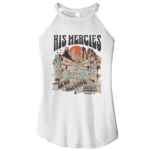 Boho Christian Jesus Faith Based His Mercies Are New Women's Perfect Tri Rocker Tank