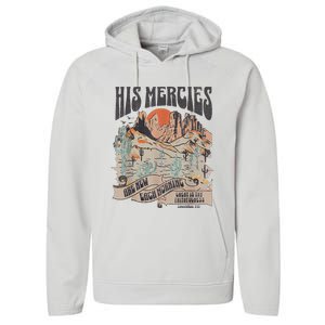 Boho Christian Jesus Faith Based His Mercies Are New Performance Fleece Hoodie