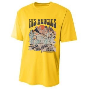 Boho Christian Jesus Faith Based His Mercies Are New Performance Sprint T-Shirt