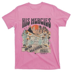 Boho Christian Jesus Faith Based His Mercies Are New T-Shirt