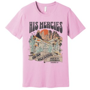 Boho Christian Jesus Faith Based His Mercies Are New Premium T-Shirt