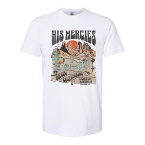 Boho Christian Jesus Faith Based His Mercies Are New Softstyle CVC T-Shirt