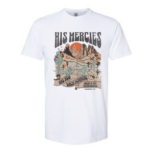 Boho Christian Jesus Apparel Faith Based His Mercies Are New Softstyle CVC T-Shirt