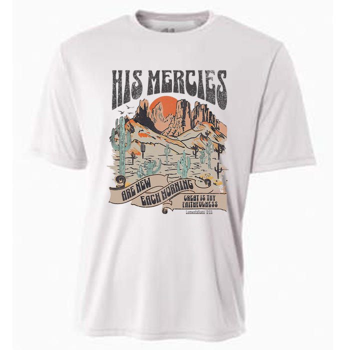 Boho Christian Jesus Apparel Faith Based His Mercies Are New Cooling Performance Crew T-Shirt