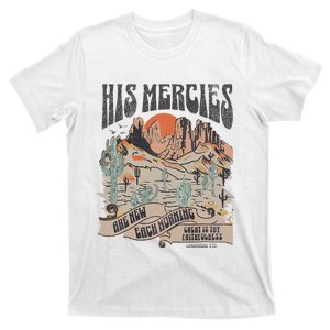 Boho Christian Jesus Apparel Faith Based His Mercies Are New T-Shirt