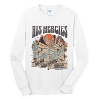 Boho Christian Jesus Apparel Faith Based His Mercies Are New Tall Long Sleeve T-Shirt