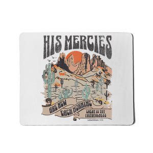 Boho Christian Jesus Apparel Faith Based His Mercies Are New Mousepad