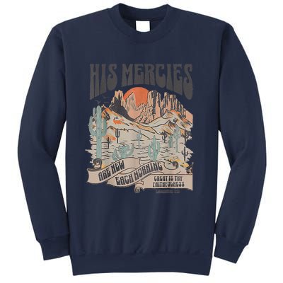 Boho Christian Jesus Apparel Faith Based His Mercies Are New Sweatshirt