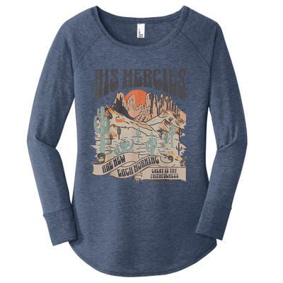 Boho Christian Jesus Apparel Faith Based His Mercies Are New Women's Perfect Tri Tunic Long Sleeve Shirt