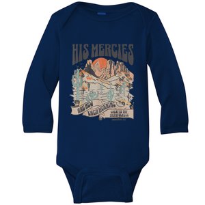 Boho Christian Jesus Apparel Faith Based His Mercies Are New Baby Long Sleeve Bodysuit