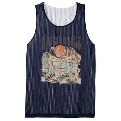 Boho Christian Jesus Apparel Faith Based His Mercies Are New Mesh Reversible Basketball Jersey Tank