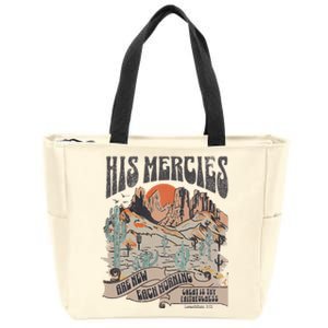 Boho Christian Jesus Apparel Faith Based His Mercies Are New Zip Tote Bag