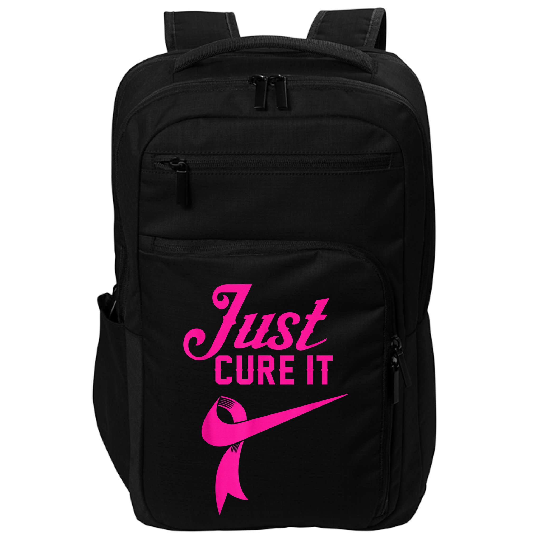 Breast Cancer Just Cure It Impact Tech Backpack