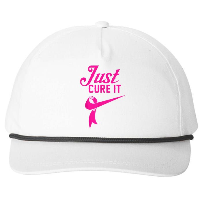 Breast Cancer Just Cure It Snapback Five-Panel Rope Hat