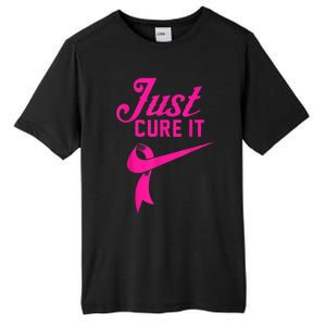 Breast Cancer Just Cure It Tall Fusion ChromaSoft Performance T-Shirt