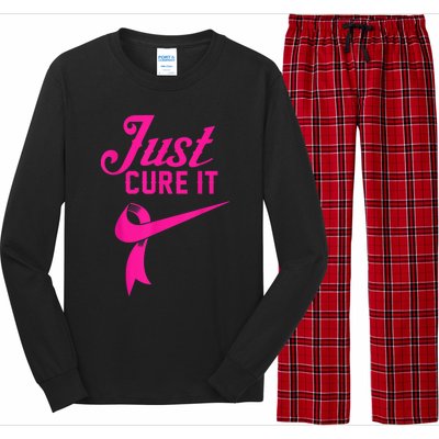 Breast Cancer Just Cure It Long Sleeve Pajama Set