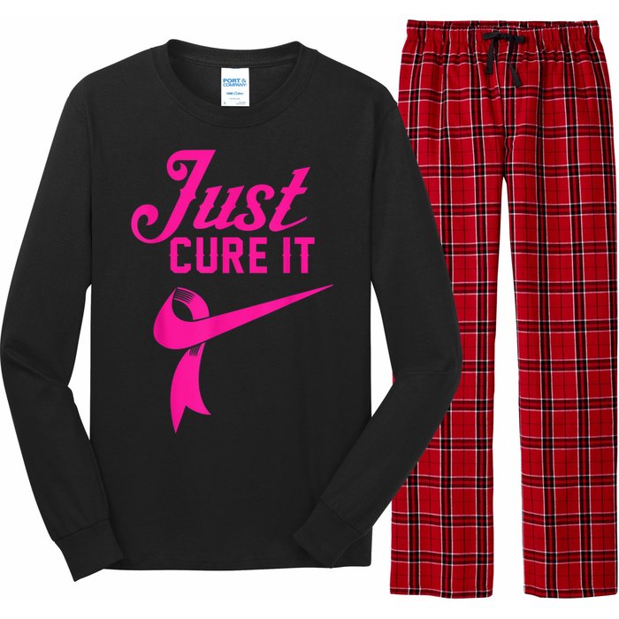 Breast Cancer Just Cure It Long Sleeve Pajama Set