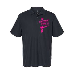 Breast Cancer Just Cure It Softstyle Adult Sport Polo