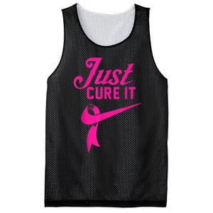 Breast Cancer Just Cure It Mesh Reversible Basketball Jersey Tank