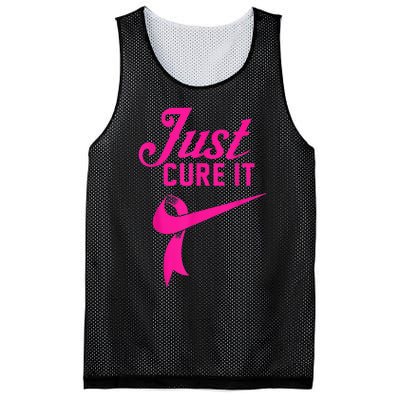 Breast Cancer Just Cure It Mesh Reversible Basketball Jersey Tank