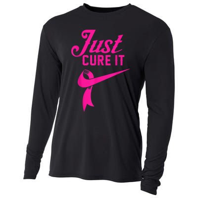 Breast Cancer Just Cure It Cooling Performance Long Sleeve Crew