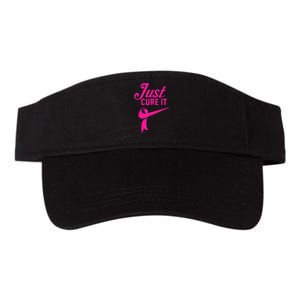 Breast Cancer Just Cure It Valucap Bio-Washed Visor