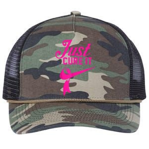 Breast Cancer Just Cure It Retro Rope Trucker Hat Cap