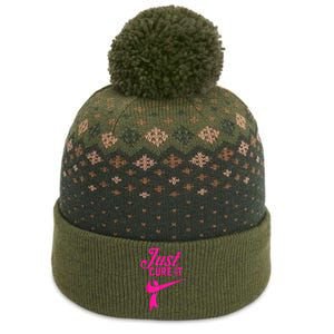 Breast Cancer Just Cure It The Baniff Cuffed Pom Beanie