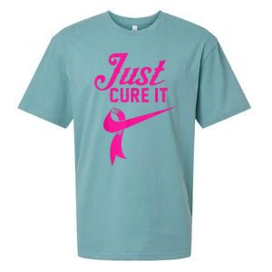 Breast Cancer Just Cure It Sueded Cloud Jersey T-Shirt