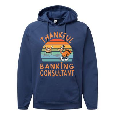 Banking Consultant Job Funny Thanksgiving Gift Performance Fleece Hoodie