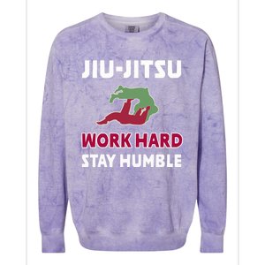 Best Classic Jiu Jitsu Gift Work Hard Stay Humble Meaningful Gift Colorblast Crewneck Sweatshirt