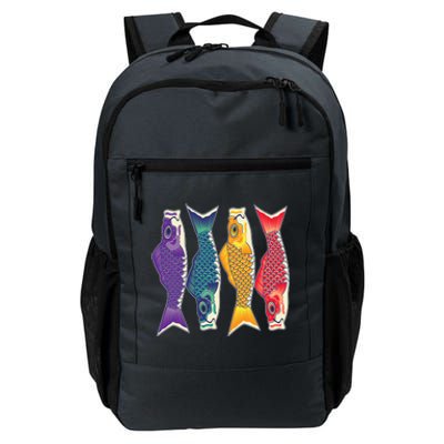 Bright Colorful Japanese Koi Carp Fish Daily Commute Backpack